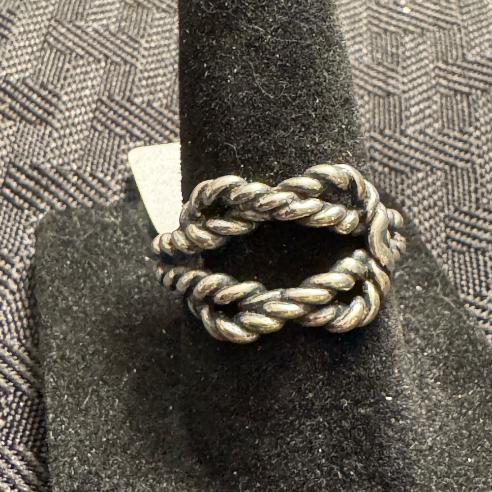 Twisted Sterling Silver 925 Rope Ring (size 7)